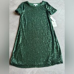 CeCe 
Women's Short Sleeve Scoop Neck Sequin Dress XS